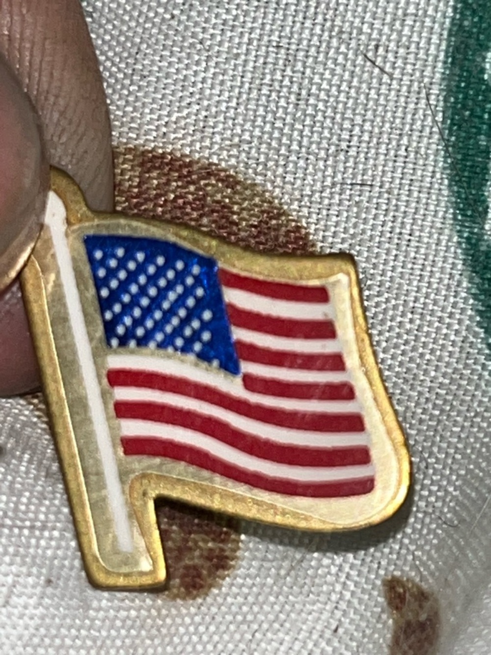 American Flag Enamel Lapel Hat Pin Patriotic Red White Blue Old Glory-SEE DESCRI